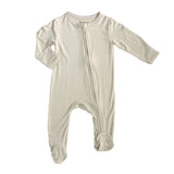 Dear Perli Zippered Footie Oat