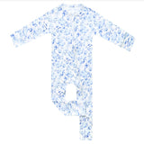 Copper Pearl Bamboo Convertible Zip Up Footie Priscilla